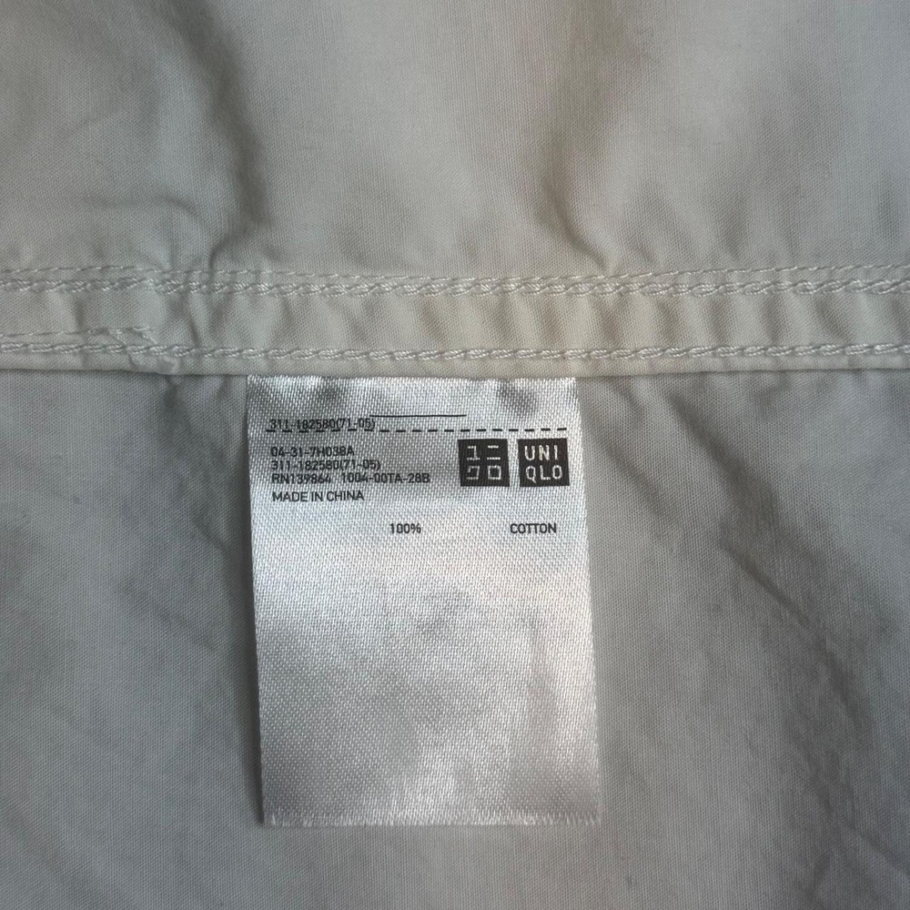 Uniqlo White Cotton Hooded Utility Parka Jacket Size M Minimalist - Picture 6 of 8